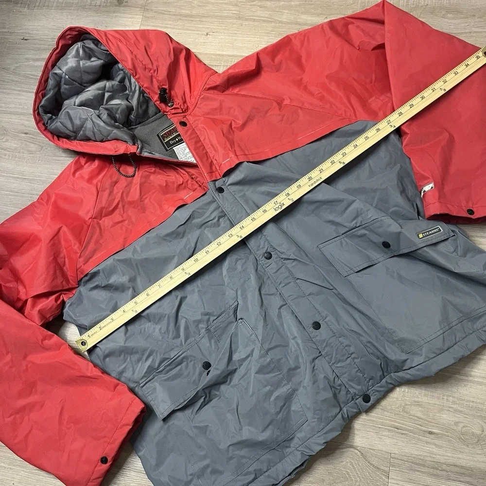 Stearns Waterproof Dry Wear Hooded Fleece Lined‎ Jacket Coat Red XL-XX-Large